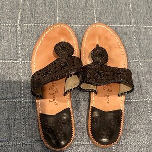 Jack Rogers Women's Dark Brown Leather Sandals